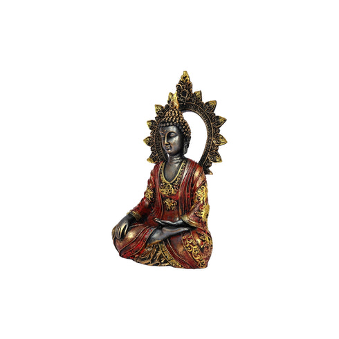 Lord Buddha Statue for Home Décor—Black and Golden (11”)