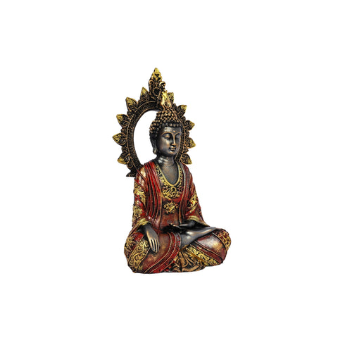 Lord Buddha Statue for Home Décor—Black and Golden (11”)