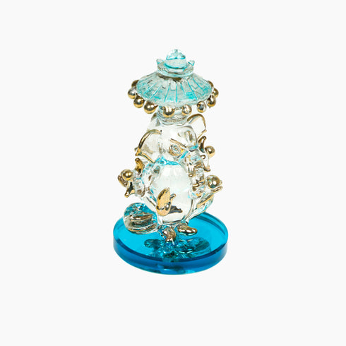 Lord Ganesha Glass Decorative Idol — Blue
