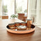 Luxurious Copper-Trimmed Thali Dining Set | 7-Piece Traditional Indian Dinnerware