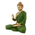 Meditating Buddha Statue – Handcrafted Polyresin Idol in Green & Gold for Home Decor, Vastu & Spiritual Gifting