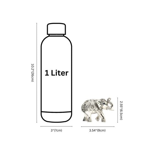 Medium Intricately Handcrafted Silver-Plated Gajraj