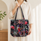 Midnight Paradise Quilted Tote Bag - Hand Block Print
