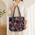 Midnight Paradise Quilted Tote Bag - Hand Block Print