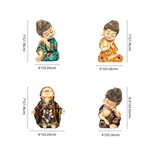 Mini Buddha Idol—Set of 4