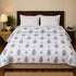 Misty Blue Floral Pattern Double Bed Comforter