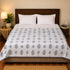 Misty Blue Floral Pattern Double Bed Dohar