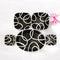 Modern Black & White Blue Pottery Bowl & Plate Set – Handcrafted Jaipur Art
