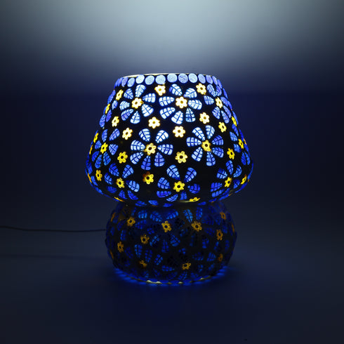 Mosaic Decorative Electric Table Lamp- Floral Pattern