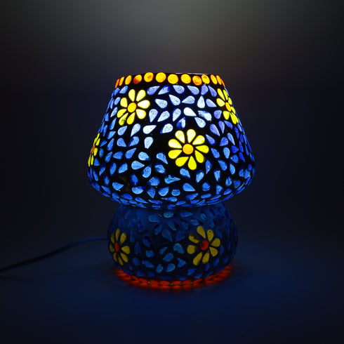 Mosaic Decorative Electric Table Lamp- Floral Pattern