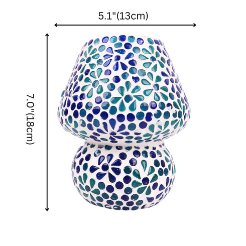 Mosaic Decorative Electric Table Lamp- Floral Pattern