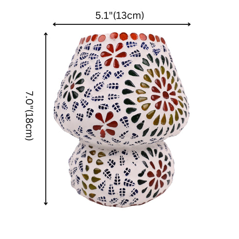 Mosaic Decorative Electric Table Lamp- Floral Pattern