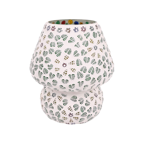 Mosaic Decorative Electric Table Lamp- Floral Pattern