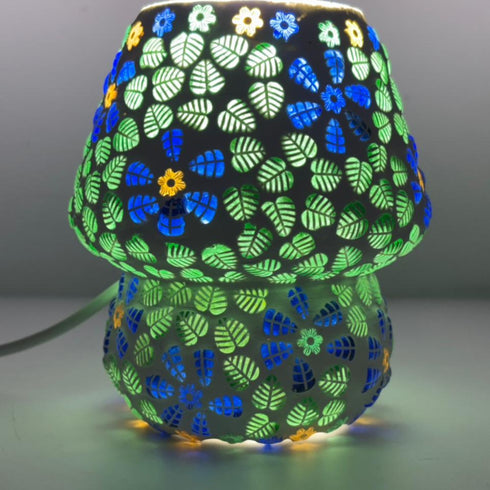Mosaic Decorative Electric Table Lamp- Floral Pattern