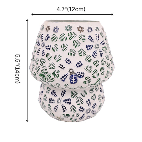 Mosaic Decorative Electric Table Lamp- Floral Pattern