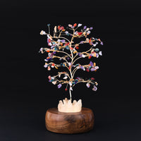 Multi Stone Wish Tree Lamp - 7 Stone Chakrad