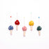 Multicolour Christmas Décor Handmade Needled Felt Work Mushroom Hanging Set