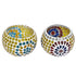 Multicolour Mosaic T-light Holders – Set of 2