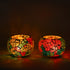 Multicolour Mosaic T-light Holders