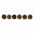 Multicoloured Handcrafted and Hand painted Ceramic Knobs—Round Shaped—Set of 6—Abstract Pattern