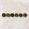 Multicoloured Handcrafted and Hand painted Ceramic Knobs—Round Shaped—Set of 6—Abstract Pattern