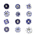 Multicoloured Handcrafted and Hand painted Ceramic Knobs—Round and Melon Shaped—Set of 12—Abstract Design
