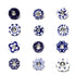 Multicoloured Handcrafted and Hand painted Ceramic Knobs—Round and Melon Shaped—Set of 12—Abstract Design