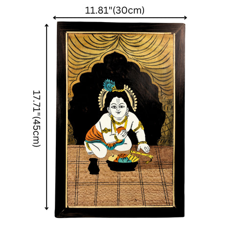 Mysore Inlay Baal Krishna Wall Decor