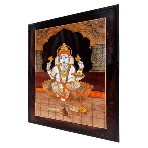 Mysore Inlay Lord Ganesha Wall Decor