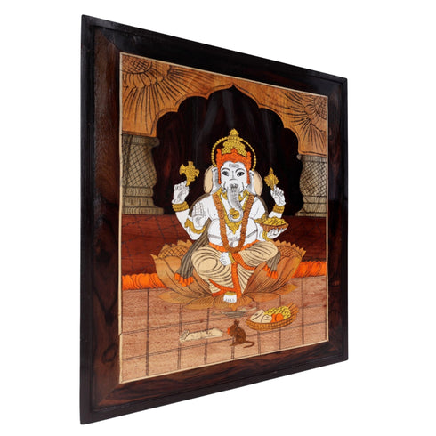 Mysore Inlay Lord Ganesha Wall Decor