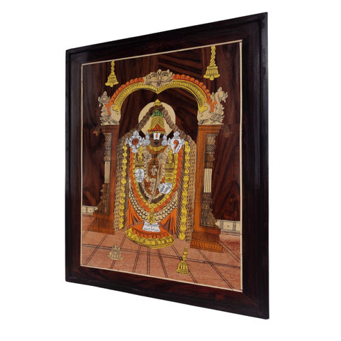 Mysore Inlay Lord Tirupati Balaji Wall Decor