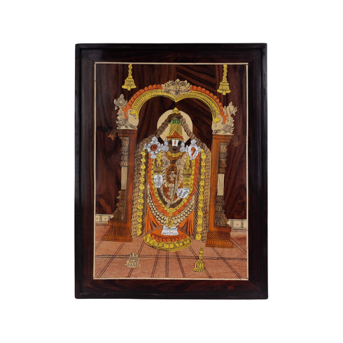 Mysore Inlay Lord Tirupati Balaji Wall Decor