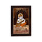 Mysore Inlay Rosewood Painting of Lord Ganesha with Veena and Offerings