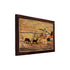 Mysore Inlay Rosewood Painting of a Farmer Carrying Crops Accompanied by Two Animal Companions