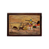 Mysore Inlay Rosewood Painting of a Farmer Carrying Crops Accompanied by Two Animal Companions