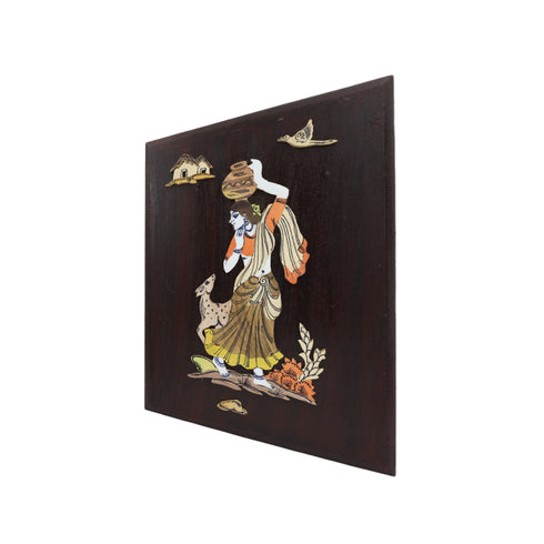 Mysore Inlay Rural life Painting