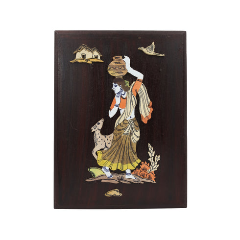 Mysore Inlay Rural life Painting
