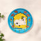 Nandi-Bull Inspired Handcrafted Blue Pottery Decorative Plate