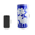 Natriel Blue Pottery Decorative Cylindrical Vase - blue