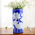 Natriel Blue Pottery Decorative Cylindrical Vase - blue