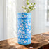 Blue Pottery Decorative Cylindrical Vase—Cyan Blue