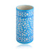 Natriel Blue Pottery Decorative Cylindrical Vase—Cyan Blue