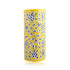 Natriel Blue Pottery Decorative Cylindrical Vase—Yellow