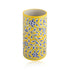 Natriel Blue Pottery Decorative Cylindrical Vase—Yellow