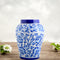 Blue Pottery Decorative Handi Vase—White and Blue