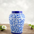 Blue Pottery Decorative Handi Vase—White and Blue