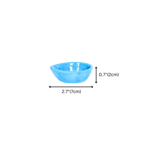 Natriel Blue Pottery Diyas - Set of 4—Turquoise