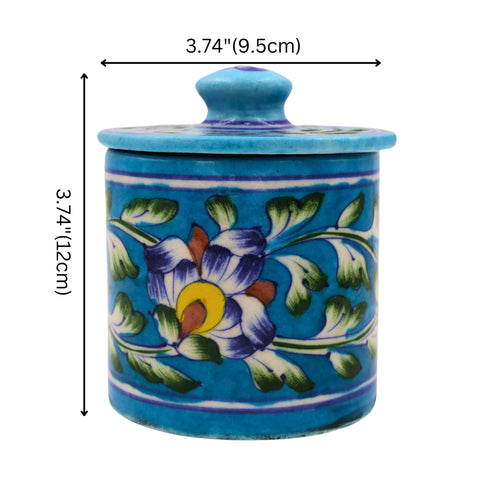Natriel Blue Pottery Jar with Lid