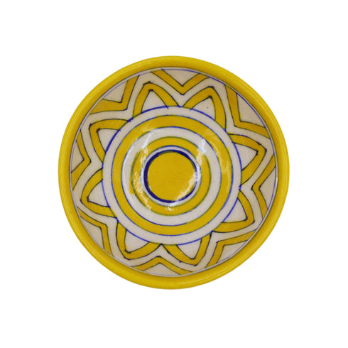 Natriel Blue Pottery Round Bowl