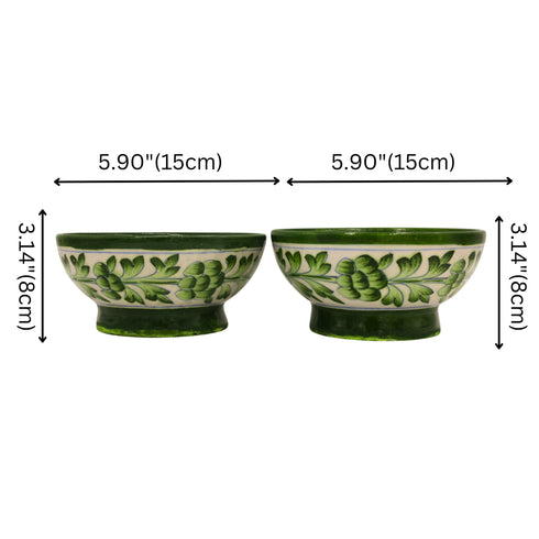 Natriel Blue Pottery Round Bowls